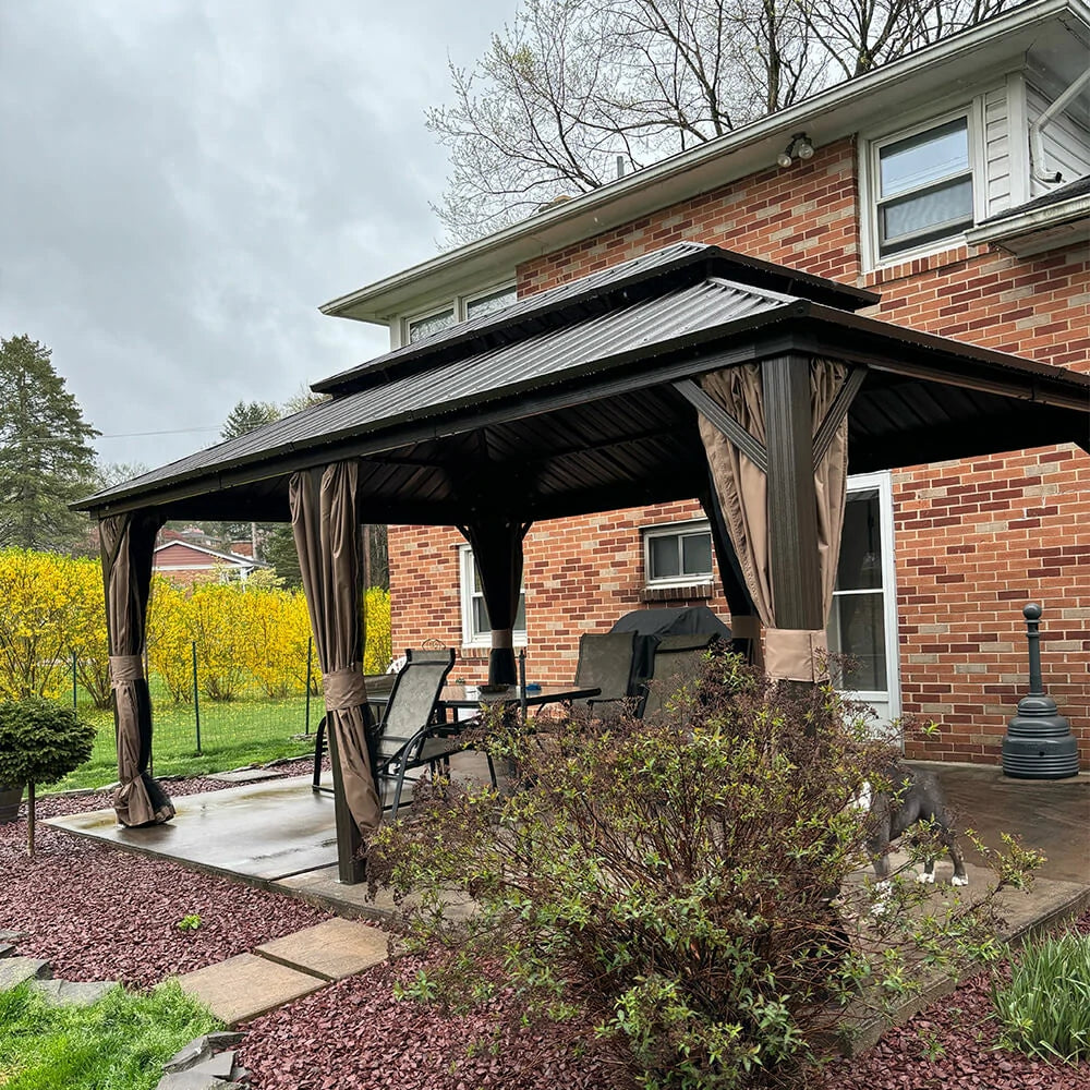 Domi Outdoor Living Hardtop Gazebo#size_12'x18'