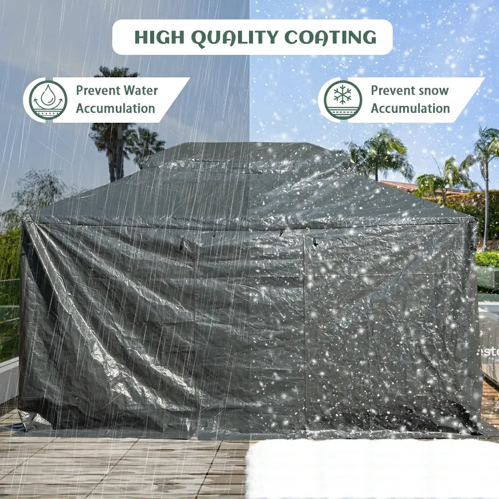 Gray Gazebo Cover#size_14' x 20'