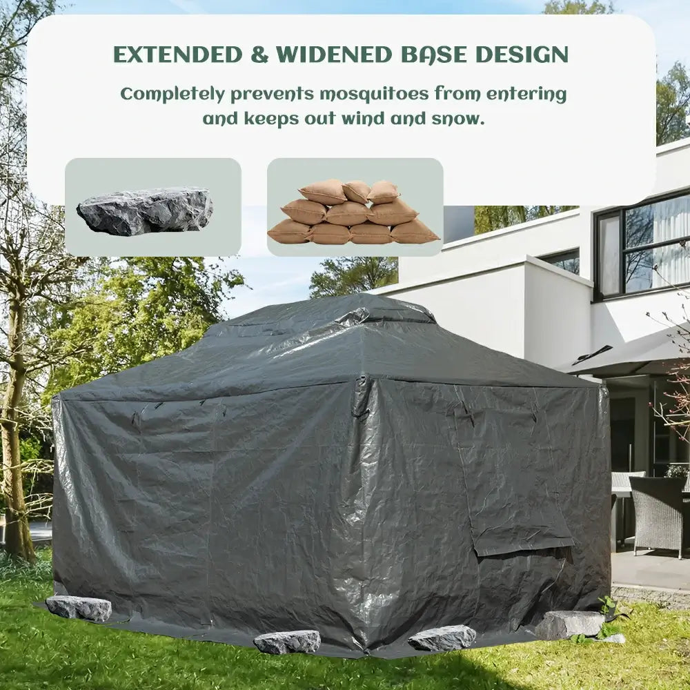 Gray Gazebo Cover#size_14' x 20'