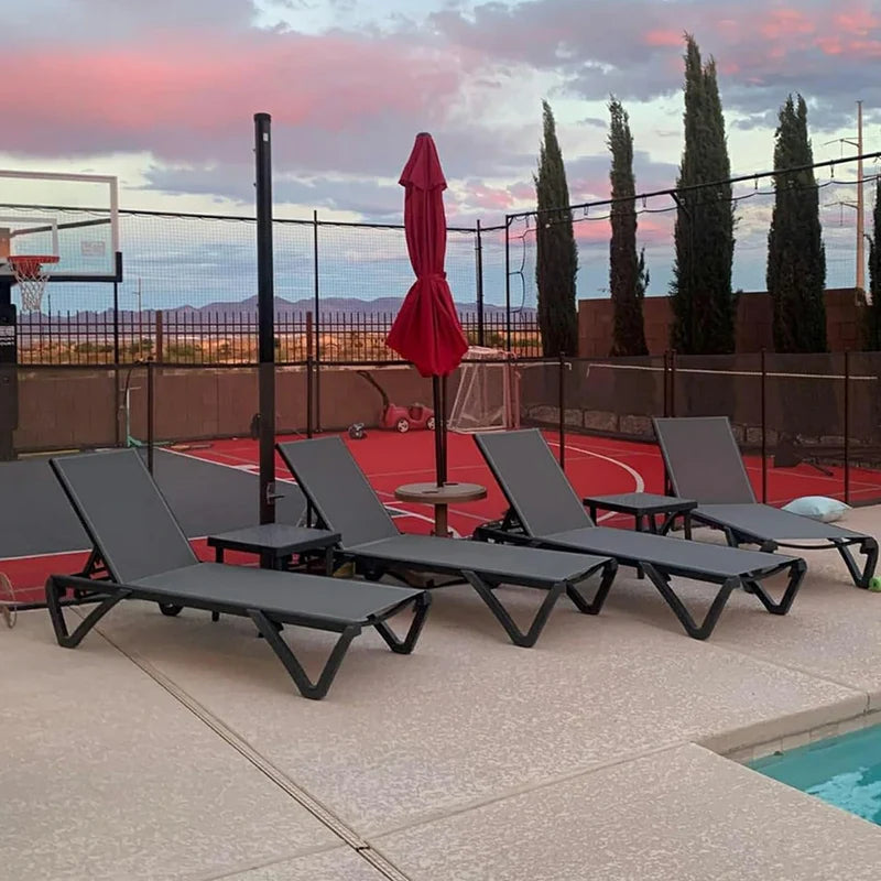 Patio Pool Lounge Chair Set (2 Chairs)