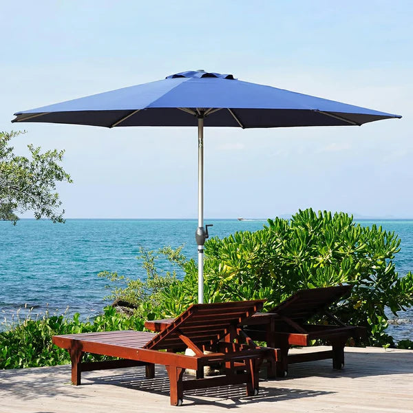 Patio Umbrella - 10 FT Aluminum Round Market Umbrella