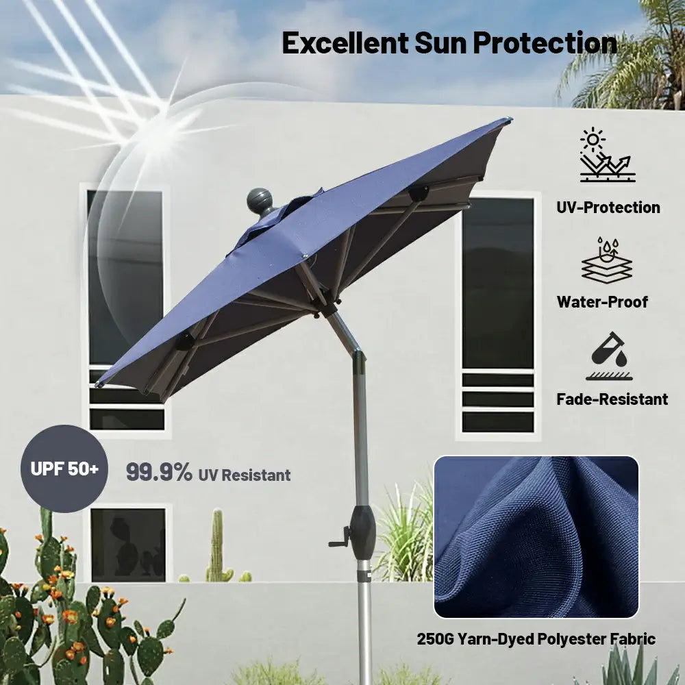 Patio Umbrella - Aluminum Rectangular Market Umbrella