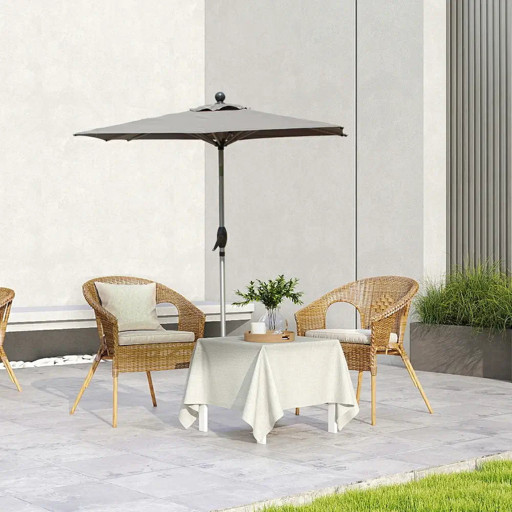 Patio Umbrella - Aluminum Rectangular Market Umbrella