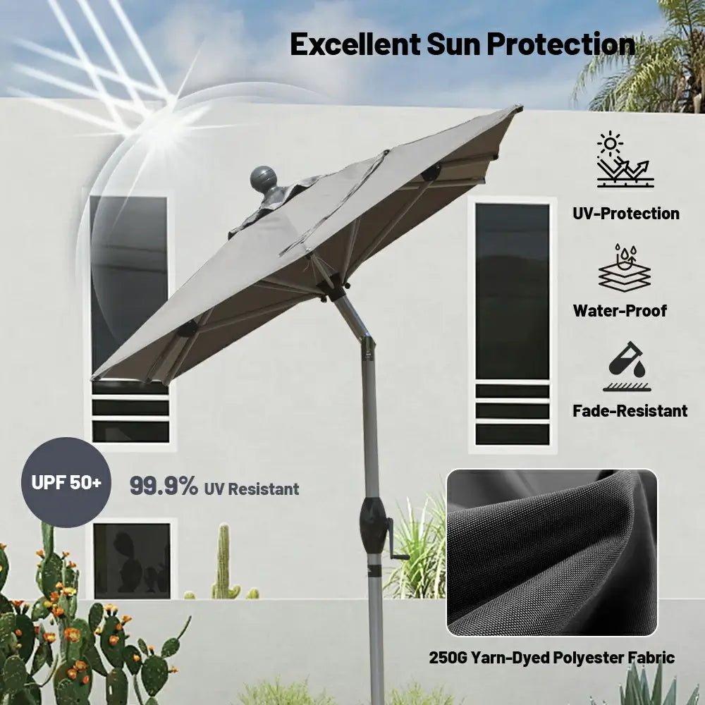 Patio Umbrella - Aluminum Rectangular Market Umbrella