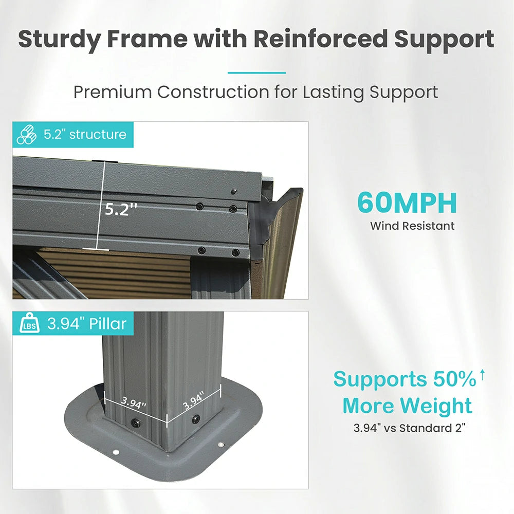 Domi wall mounted gazebo#size_10'x12'