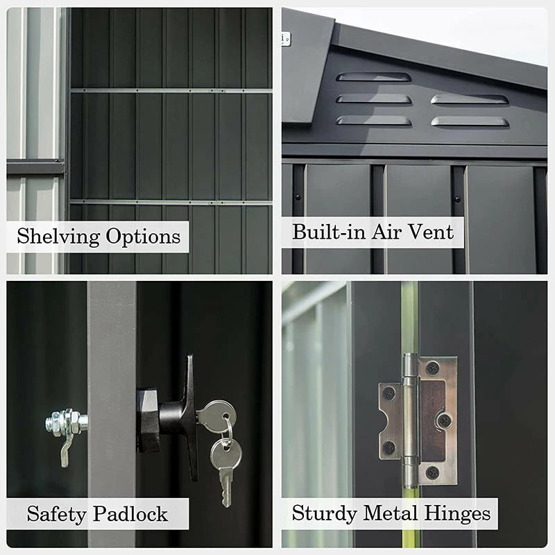 Domi Outdoor Living Outdoor Storage Shed Gable Roof#size_6'x4'