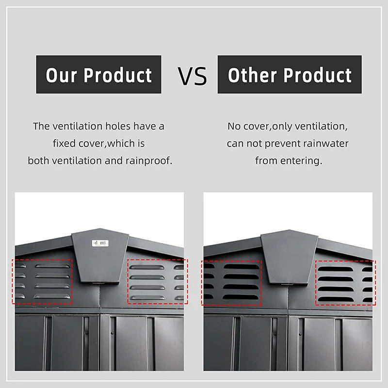 Domi Outdoor Living Outdoor Storage Shed Gable Roof#size_6'x4'