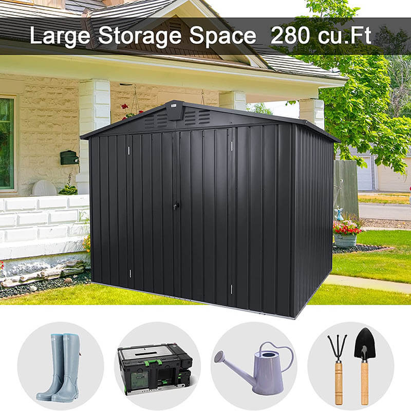 Domi Outdoor Living Outdoor Storage Shed Gable Roof#size_7.6'x6'